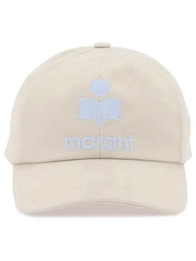 Tyron Logo Cotton Ball Cap Ecru Blue - ISABEL MARANT - BALAAN 2