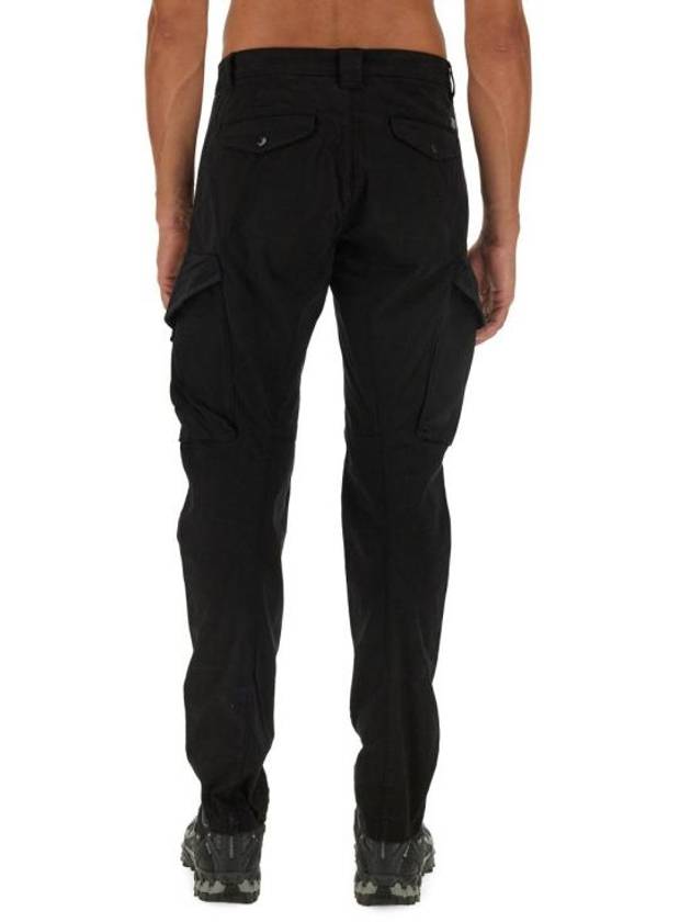 Stretch Sateen Ergonomic Lens Cargo Straight Pants Black - CP COMPANY - BALAAN 4