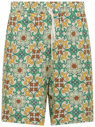 Drôle De Monsieur Green Cotton Faience Shorts - DROLE DE MONSIEUR - BALAAN 1