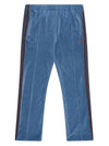 Narrow Velour Track Pants Blue Grey - NEEDLES - BALAAN 1