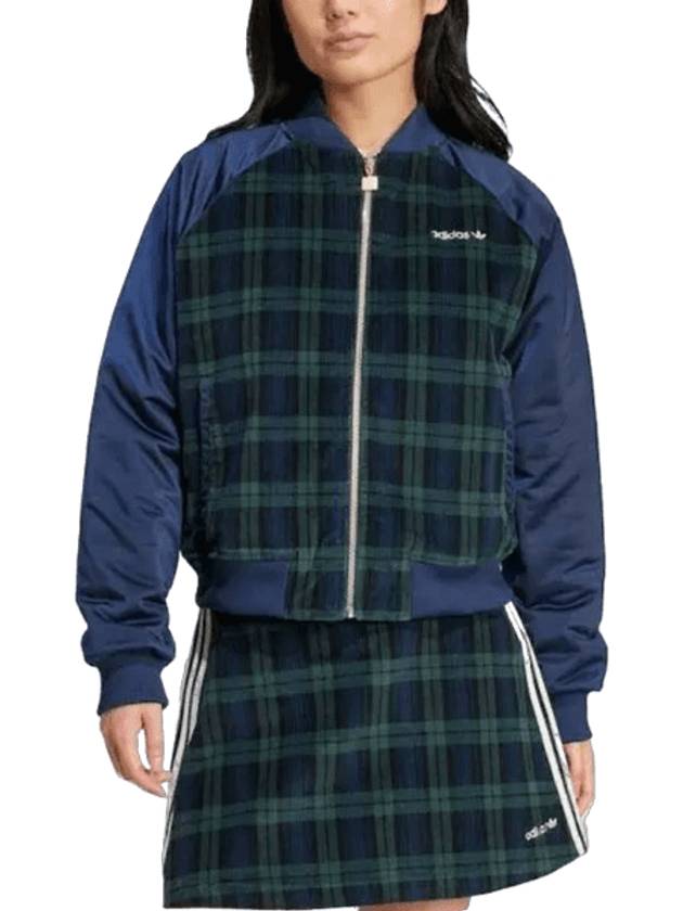 adidas tartan jacket navy green IX1040 - ADIDAS - BALAAN 1