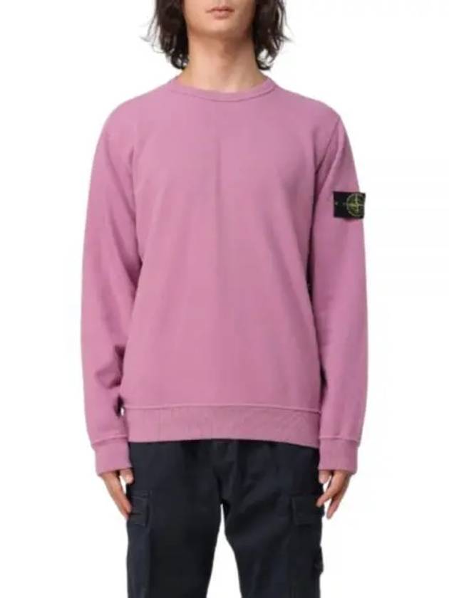 Wappen Patch Crew Neck Cotton Sweatshirt Pink - STONE ISLAND - BALAAN 2