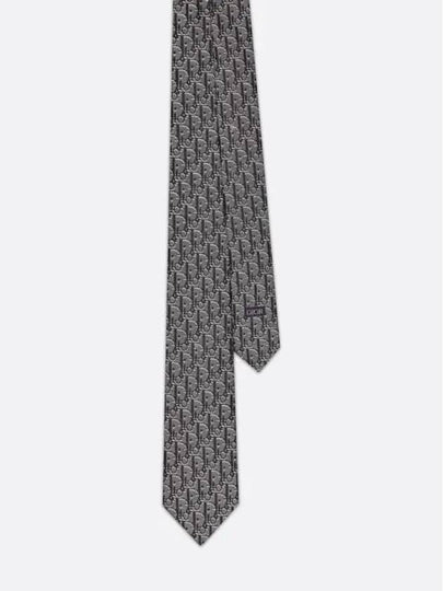 Oblique Pixel Jacquard Silk Tie Grey - DIOR - BALAAN 2