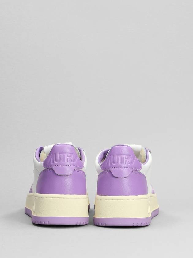 Medalist Leather Low Top Sneakers White Purple - AUTRY - BALAAN 5