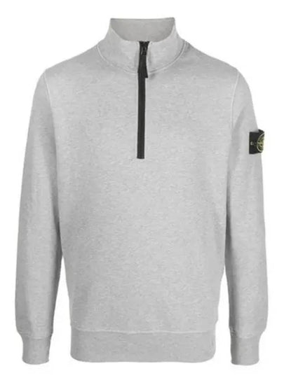 Wappen Patch Half Zip-up Sweatshirt Grey - STONE ISLAND - BALAAN 2