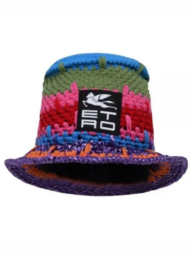 Etro Crochet Bucket Hat Multi Yellow 16158 - ETRO - BALAAN 1