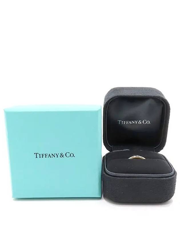 Tiffany PT950 Platinum Gold 18K Combination Milgrain 3 5MM Ring No 8 - TIFFANY & CO. - BALAAN 3