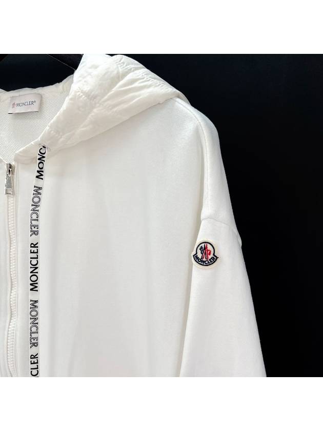 Padded women s hooded zip up white L size - MONCLER - BALAAN 5