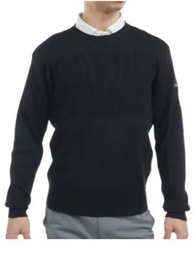 Ribbed Crew neck Knit TLPMK332J BK Men s - TITLEIST - BALAAN 1