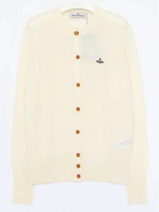 Bea Embroidered Logo Cardigan Ivory - VIVIENNE WESTWOOD - BALAAN 2