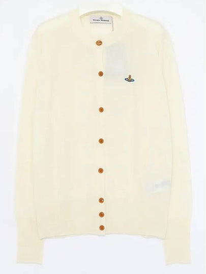 Bea Embroidered Logo Cardigan Ivory - VIVIENNE WESTWOOD - BALAAN 2