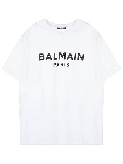 Logo Print Eco Responsible Cotton Short Sleeve T-Shirt White - BALMAIN - BALAAN 2