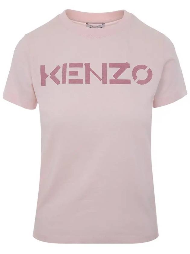 2TS841 4SA 34 Classic Logo Women s Pink Short Sleeve T Shirt - KENZO - BALAAN 2