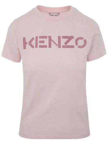 2TS841 4SA 34 Classic Logo Women s Pink Short Sleeve T Shirt - KENZO - BALAAN 1