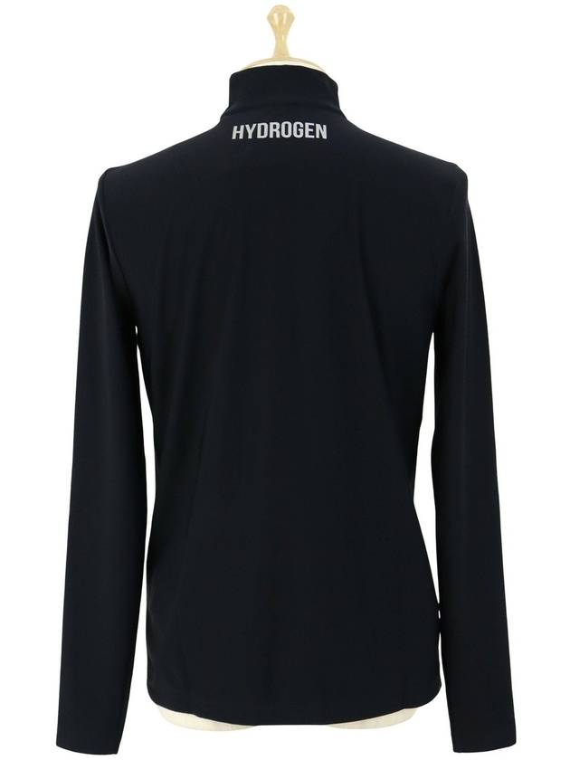 Half Zip Neck Long Sleeve T-Shirt Black - HYDROGEN - BALAAN 6