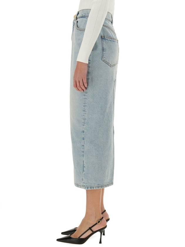 Balmain Denim Midi Skirt - BALMAIN - BALAAN 8