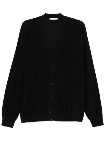 Relaxed Twisted Merino Wool Blend Cardigan Black - LEMAIRE - BALAAN 2