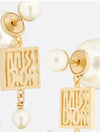 Tribales Miss Dior Resin Pearl Earrings Gold - DIOR - BALAAN 6