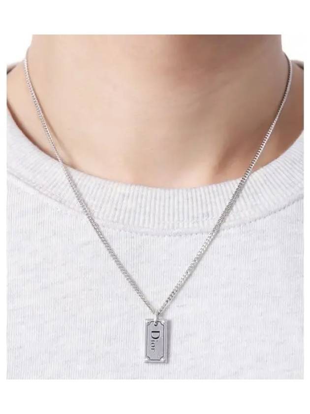 Plate Pendant Necklace Silver - DIOR - BALAAN 2