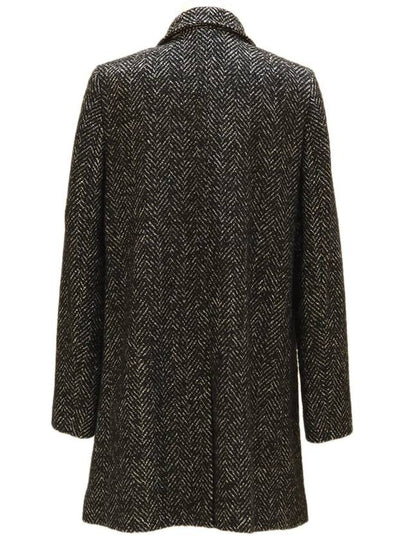 Women s Herringbone Classic Coat Black Gray - DOLCE&GABBANA - BALAAN 2