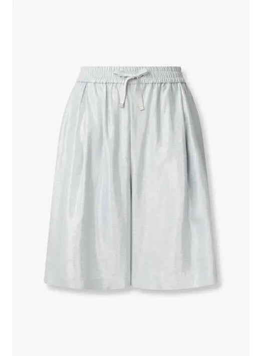 Women s Glitter String Banding Shorts Light Gray - HERNO - BALAAN 1