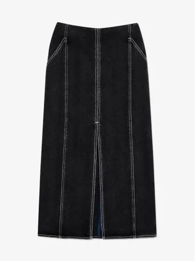 Long Split Skirt Washed Black Denim MRTWWSKR048DEN0127628 - SUNNEI - BALAAN 2