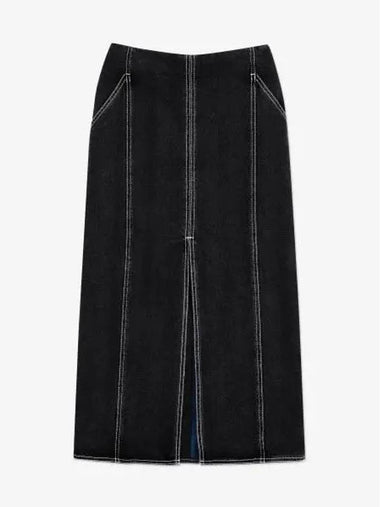 Long Split Skirt Washed Black Denim MRTWWSKR048DEN0127628 - SUNNEI - BALAAN 1