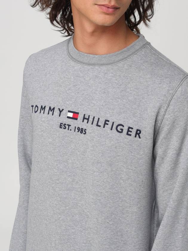 TH Flex Logo Sweatshirt Medium Grey Heather - TOMMY HILFIGER - BALAAN 4