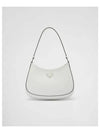 Triangular Logo Cleo Brushed Leather Shoulder Bag White - PRADA - BALAAN 2