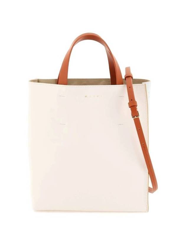 MUSEO Soft Shoulder Tote Bag White Orange - MARNI - BALAAN 1