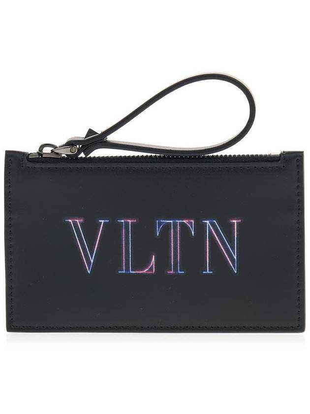 VLTN Logo Strap Card Wallet Black - VALENTINO - BALAAN 2