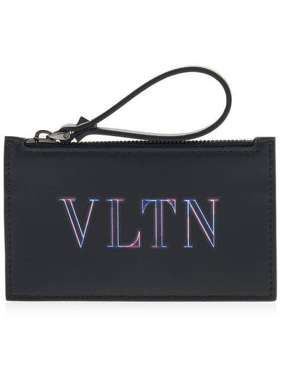 VLTN Logo Strap Card Wallet Black - VALENTINO - BALAAN 2