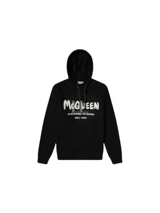 Graffiti Logo Hoodie Black - ALEXANDER MCQUEEN - BALAAN 2