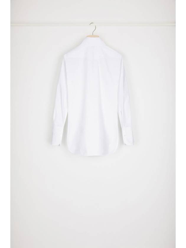 Embroidery Logo Detail Cotton Blouse White - PATOU - BALAAN 3