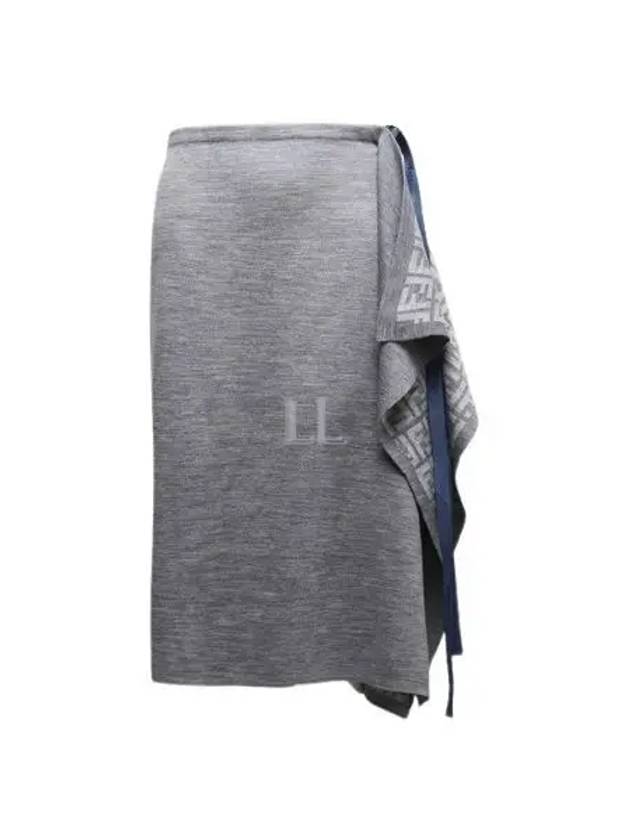 Skirt Grey Wool Skirt - FENDI - BALAAN 2