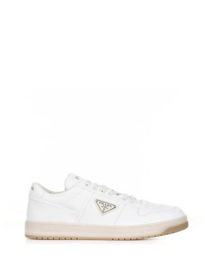 Downtown Nappa Leather Low Top Sneakers Ivory - PRADA - BALAAN 2