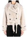 Monilli Tab Decorated Shearling Jacket Beige - BRUNELLO CUCINELLI - BALAAN 2