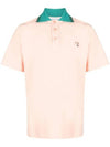 Tonal Fox Head Patch Polo Shirt Pink - MAISON KITSUNE - BALAAN 1