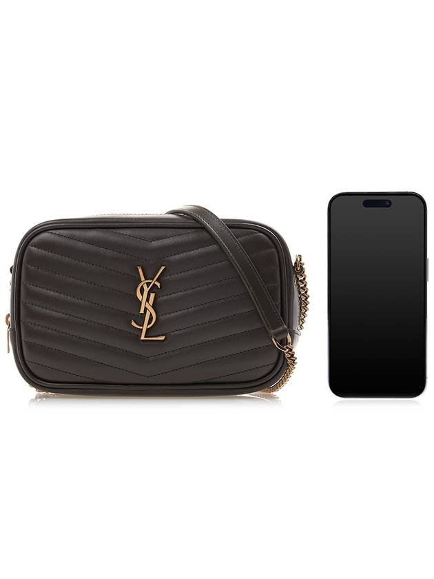 Lou Small Leather Cross Bag Light Musk - SAINT LAURENT - BALAAN 11