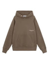 638X5 Marina Oversized Fit Cotton Fleece Hoodie Walnut Brown - STONE ISLAND - BALAAN 2