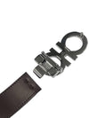 Gancini Reversible Adjustable Leather Belt Black Brown - SALVATORE FERRAGAMO - BALAAN 7