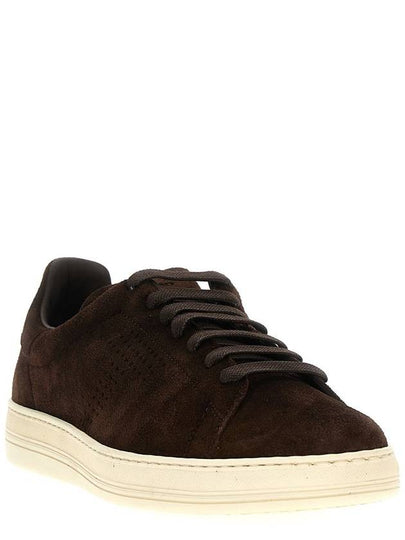 Tom Ford Logo Suede Sneakers - TOM FORD - BALAAN 2