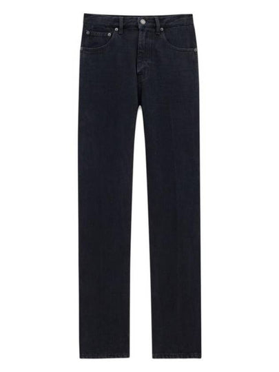 Mid Rise Denim Straight Jeans Black - SAINT LAURENT - BALAAN 2