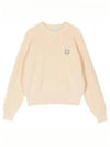 Bold Fox Head Patch Comfort Knit Top Beige - MAISON KITSUNE - BALAAN 2