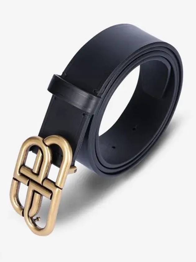 BB Logo Leather Belt Black - BALENCIAGA - BALAAN 2