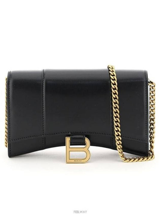 Hourglass Chain Mini Calfskin Cross Bag Black - BALENCIAGA - BALAAN 2