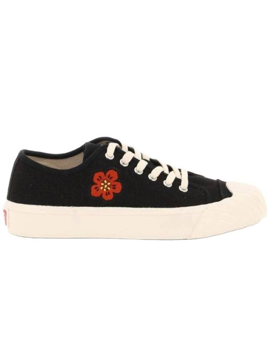 School Flower Low Top Sneakers Black - KENZO - BALAAN 1