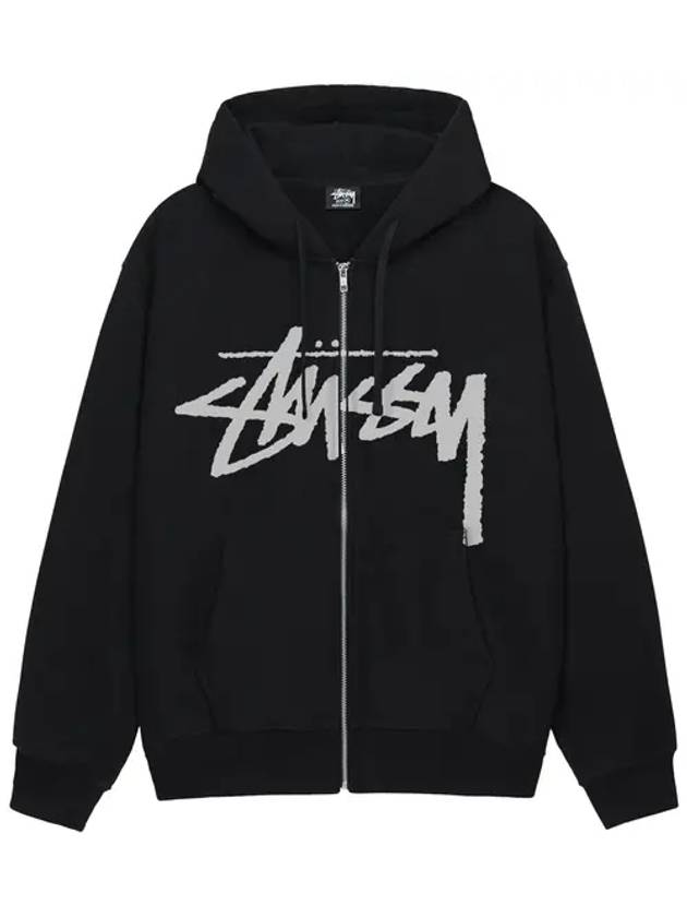 Stock Zip Up Hoodie Black - STUSSY - BALAAN 1