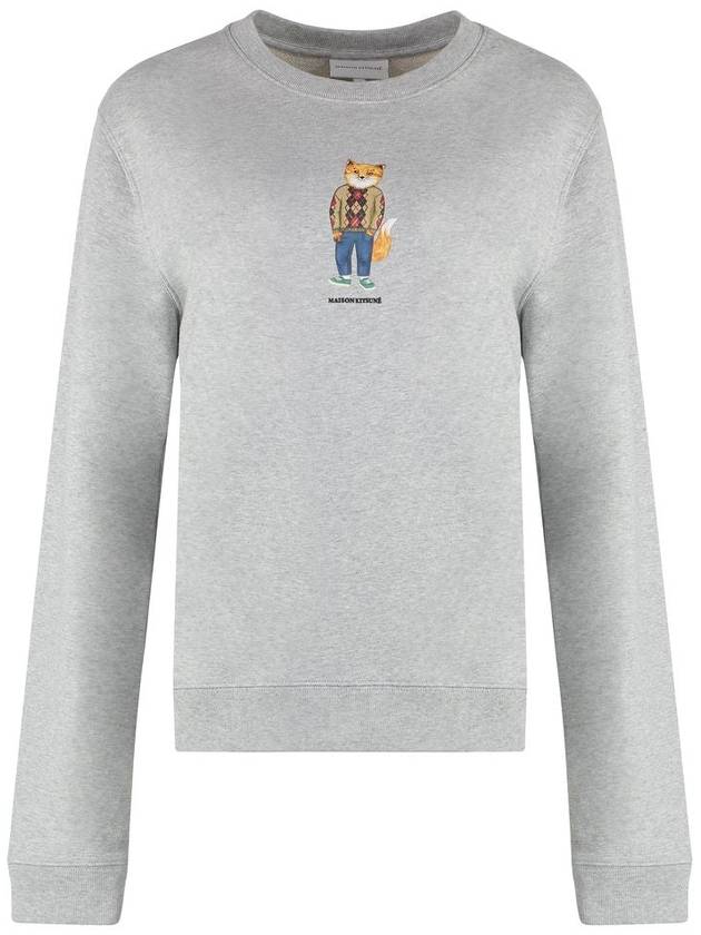 Women's Dress Fox Printing Sweatshirt Grey - MAISON KITSUNE - BALAAN 2