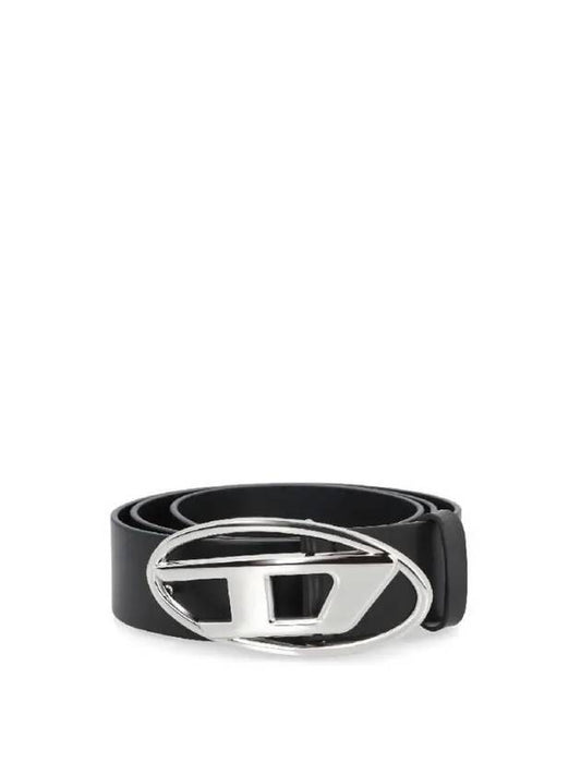 B 1DR D Logo Buckle Leather Belt Black - DIESEL - BALAAN 2